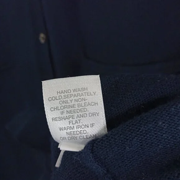 *SOLD* J Jill Womens Cardigan Sweater Size M 100% Cotton Blue Duster Long Sleeve - Picture 6 of 7